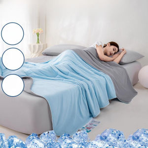 【Hot Sale】Summer Cooling Blanket / Aircon Lightweight Duvet / Breathable Single Layer Bedding /Moisture Wicking Bed Cover for Tropical Climate/Cooling Aircon Comforter/Soft Single Layer Blanket for AC Rooms/Machine Washable