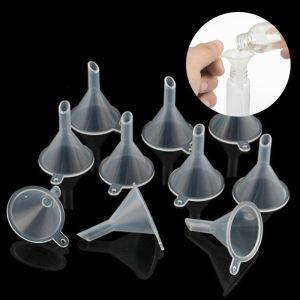 10pcs Small Funnels Mini Oil Funnels Kitchen Specialty Tools New Small Plastic for Perfume Diffuser Bottle Mini Liquid Oil Funnels