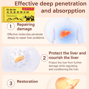 Natural Liver Detox Patch with Ganoderma Turmeric Bergamot Improve Sleep Reduce Fatigue 8-Piece Herbal Body Patch Set