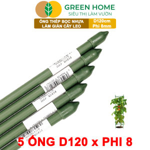 5 Ống Thép Bọc Nhựa Greenhome Daim D120cm Làm Khung Hoa Hồng Giàn Leo Bầu Bí Mướp Độ Bền 5 Năm