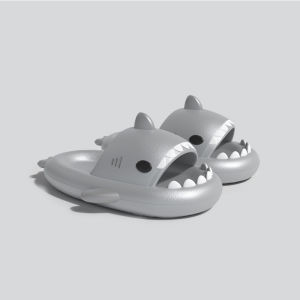 [Free Shipping] Metallic Shark Slippers For Men Summer Thick-Soled Home EVA Slippers For Women Cartoon Non-Slip Breathable Sandals For Couples Suitable For Outdoor Wear