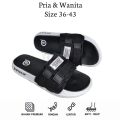 Dj style -  Fashion Oval Distro Sol Putih - Sandal Slide Pria Distro Karet - Sendal SELOP PRIA Wanita Korean Style Kekinian 2024. 