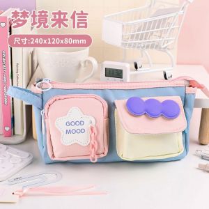 กล่องดินสอเวอร์ชั่นผู้หญิง 2025 ใหม่ นักเรียนมัธยมต้น ความจุขนาดใหญ่ กล่องดินสอ นักเรียนประถม มัธยมปลาย เด็กผู้หญิง คุ้มค่า เรียบง่าย สไตล์ ins ญี่ปุ่น กล่องดินสอสไตล์สาวเน็ตดารา