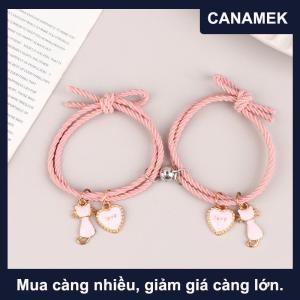【CANAMEK】 2Pcs Phim Hoạt Hình Từ Vài Vòng Đeo Tay Với Mèo Tình Yêu Trái Tim Mặt Dây Chuyền Dễ Thương Cùng Hấp Dẫn Tình Bạn Dây Quà Tặng Cho Bạn