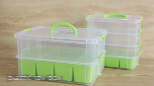 Hộp lưu trữ đồ lưu trữ có thể xếp chồng tổ chức dung tích lớn hộp lưu trữ 3 lớp lưu trữ container cho Sách hướng dẫn học guitar Căn Bản