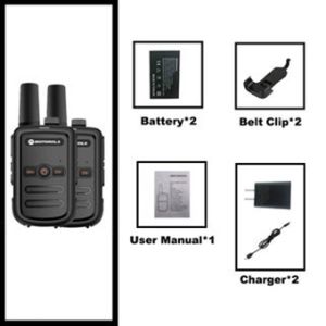 HT Motorola C51 Walkie talkie two way radio jarak jauh 10KM Daya Tinggi 5W 16 Saluran Radio（2unit）portabel Walkie-Talkie frekuensi penerbangan berkapasitas tinggi 9800mAh LED Type-C IP54 Tahan air tahan debu Cocok untuk luar ruangan/hotel