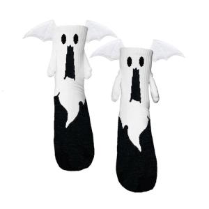Halloween Hand Holding Design Socks Soft Breathable Polyester Stretchy Ankle Fit For Women Men Party Costume