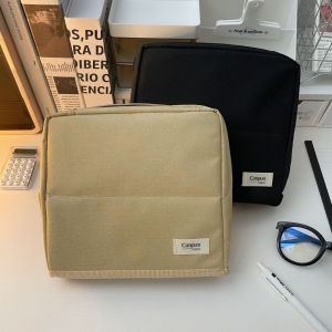 YOCKY Pen Bag Vertical Makeup Bag Pencil Case Partitioned Cosmetic Bag Toiletry Organizer Waterproof Skincare Storage Bag Travel