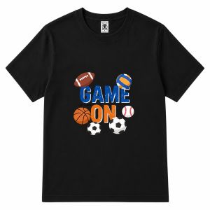 Game On Sports Ball Graphic Crewneck T Shirt S to 4XL OM294
