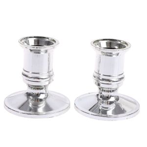 FUNG For Candles Christmas Party Decoration Silver/Gold Home Decor Plastic Candle Stand Tray Candle Base Candlestick Candles Holder
