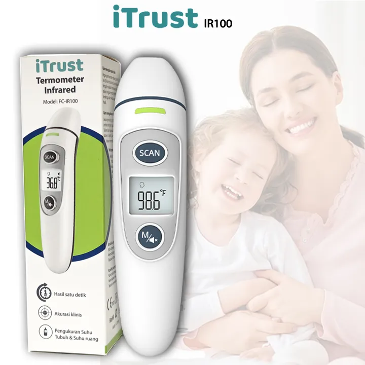 Nhiệt kế hồng ngoại iTRUST IR100, 2 chức năng đo trán, đo tai, bảo hành chính hãng 2 năm