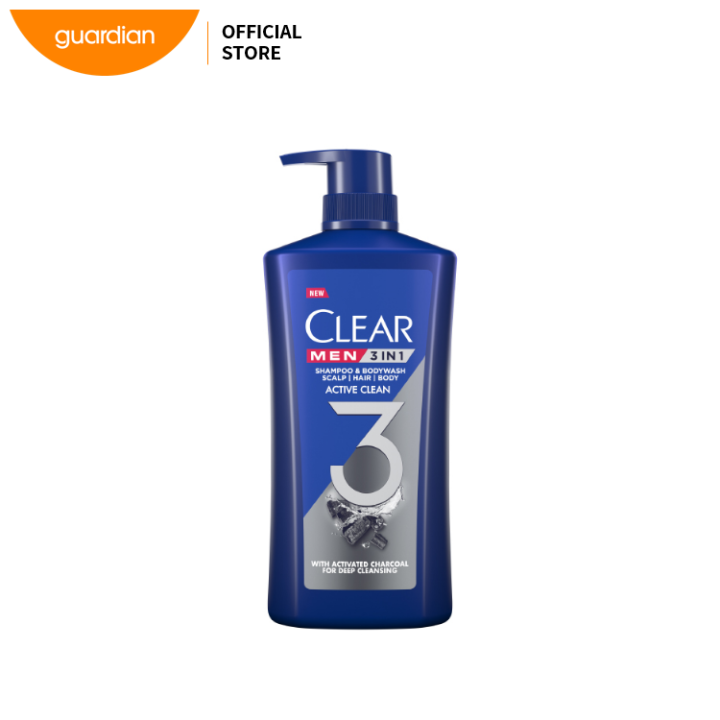 Clear Men 3in1 Active Clean 618ml | Lazada