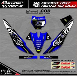 Dekal RBT full Body REVO 110 2007 2008 Striping Motor RBT Bebek REVO Old 110 Modif Supermoto YZ CRF KLX KX KTM 01