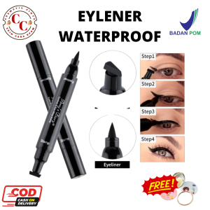 Eyeliner Stamp 2 In 1 Long Lasting Tahan Lama Anti Air