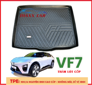 VF7 -Thảm lót cốp MAXXCAR CHO  xe ô tô VINFAST VF7 đúc 5D nhựa TPE nguyên sinh cao cấp. Full