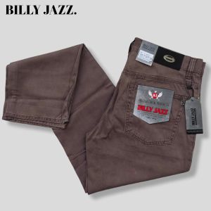 BILLY JAZZ Celana Panjang Chino Kanvas Pria Polos Model Standart Full Aksessoris Cardinal Premium