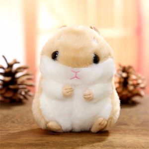EMERRY Cartoon 10cm Animal Hamster Key Ring Bag Pendant Plush Dolls Stuffed Toys Plush Keychain Animal Plush Toy
