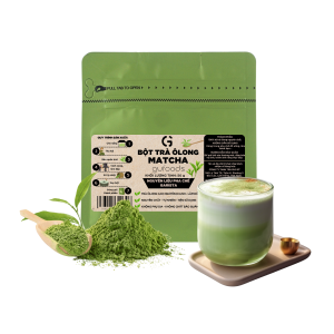 Bột Matcha trà Ôlong GUfoods (túi 50g) - Pha chế Barista Giàu EGCG và chất chống oxy hóa Vị umami tự nhiên Eat clean Healthy Làm đẹp