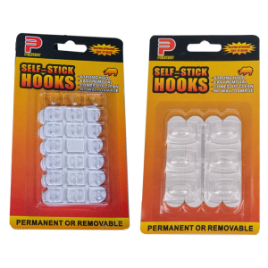 1 Set Damage-Free Waterproof Clear Wall Hooks with Strips String Lights Hanger