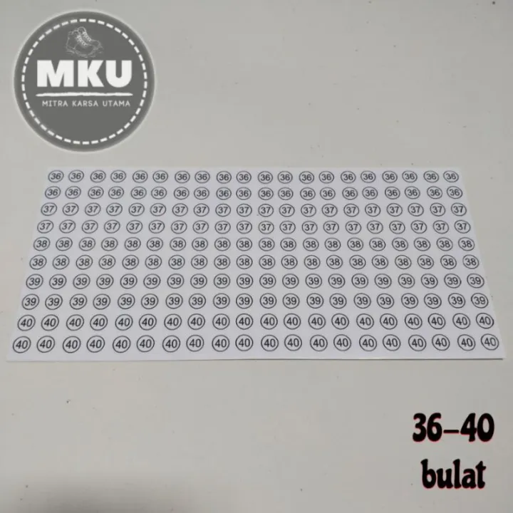 Stiker Label Sticker Size Kotak sepatu size baju | Lazada Indonesia