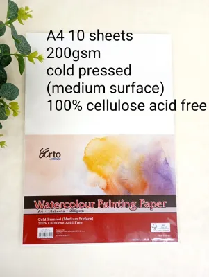 Arto by Campap A4 / A5 Watercolour painting paper 300/200gsm 10sheets (100%cotton/cellulose)