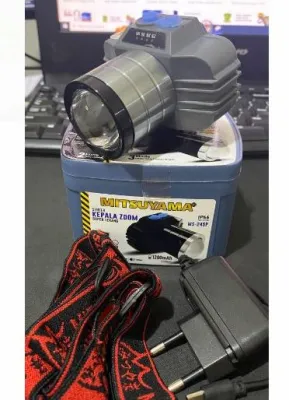 Senter Kepala Zoom In Out Aoki Led 3 Mode Cahaya Super Terang 60W Senter LED ZOOM AOKI AK-3685A