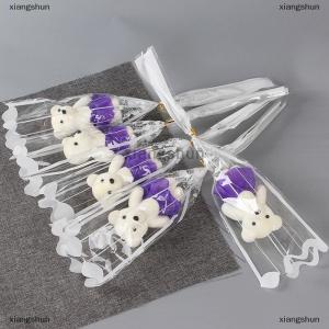 [COD] xiangshun สบู่รูปหมี1ชิ้นช่อกุหลาบของขวัญวันวาเลนไทน์สำหรับช่อดอกไม้วันแต่งงานของตกแต่งบ้านที่ถือดอกกุหลาบเทียม