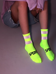 Reflective Socks Cycling Socks Reflective Socks Novelty Night Safety Men Women Professional Bike So