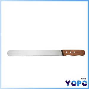 YoPo 10inches Stainless Steel Bread Knife Wooden Handle Cake Slicer Pastry Cutter Baking Tools