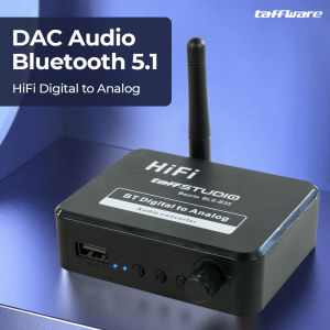 TaffSTUDIO DAC Audio Bluetooth 5.1 Receiver HiFi Digital to Analog