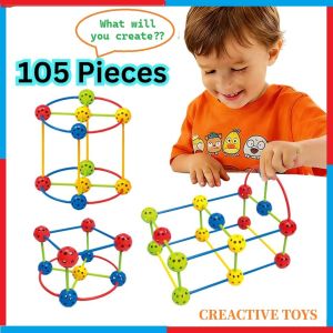 DIY 3D Inserted Bead Building Blocks | Educational Toy to Boost Creativity | Mainan Pendidikan Kreativiti Kanak-Kanak