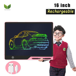 Eversalute 16 Inch LCD Vẽ Máy Tính Bảng Có Thể Sạc Lại Đầy Màu Sắc Màn Hình Vẽ Và Phác Thảo Pad Bảng Vẽ Vẽ Nguệch Ngoạc Và Scribbler Cho Toddler Trẻ Em Ngày Giáng Sinh Quà Tặng Đồ Chơi Cho 3 - 12 Năm Tuổi Trẻ Em Trai Cô Gái