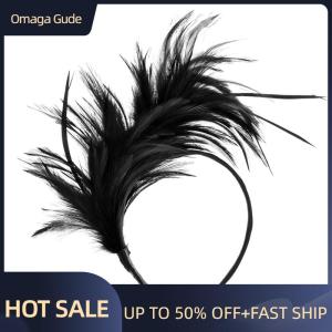 Omaga Colorful Mardi Gras Feather Headband Flapper Headpiece Adult Party Costume Hair Accessories