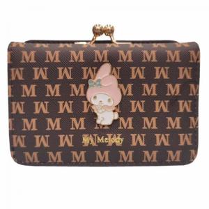 Christmas Gift Halloween Hot Sanrio Young Girl Short Wallet Hello Kitty Kawaii Anime Student Fashion Lock Buckle Leather Wallet Coin Purse Card Bag New