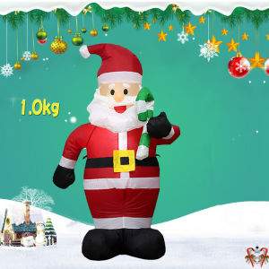 120cm Christmas Waving Santa Claus Inflatable Christmas LED Light Decoration Winter Home Ornament Thanksgiving Day Wedding Decoration