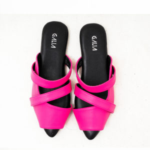 GALIA Raline Sandal Wanita Mules Flat Slip On Hak Datar 1 cm