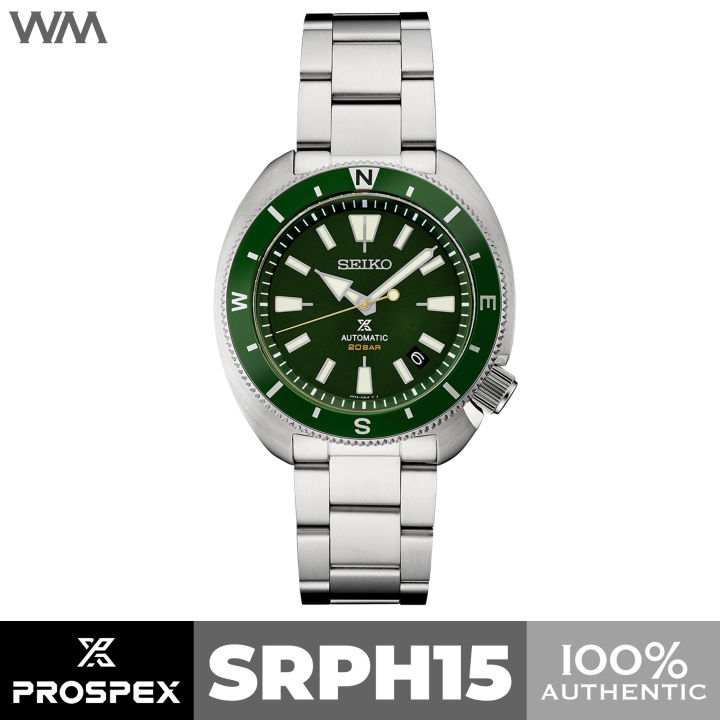 Seiko Prospex Green Land Tortoise Stainless Steel Automatic Watch