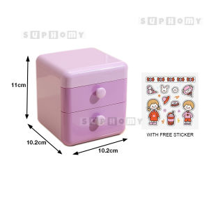 💖SG local stock💖Stationery organizer Desktop organiser Cosmetic jewellery box with cover with free sticker