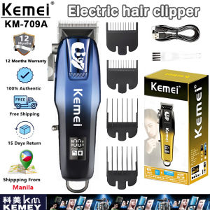 Kemei KM-709A Electric Hair Clipper Hair Cutting Machine Trimmer Men‘s Professional Clipper Rechargeable Hair Cut Barber