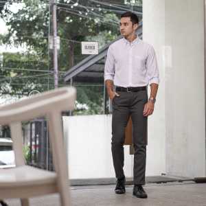 Celana kerja pria formal slimfit Drag Grey