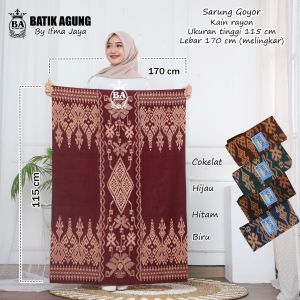Sarung Batik Rayon / Goyor Print | Motif Cabutan Diamond 2 | Warna