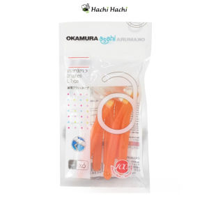 Bàn chải kẽ răng Okamura Asahi hình L 6 cái màu cam (SS) 0.8mm - Hachi Hachi Japan Shop