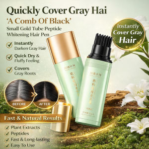 Herbal Hair Dye Stick Floral Plant-Based Hair Touch-Up Stick With Comb Teeth Pure Plant Hair Dye Cover Gray One-time Fast Hair Dye