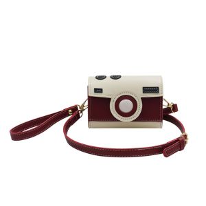 BWNTIX Small Camera Bag PU Cartoon Box Bag Portable Shoulder Bag Small Square Bag Girls