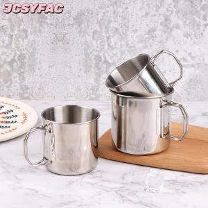 JCSYFAC 1PC thép không gỉ gấp xử lý Cup xách tay Carabiner cup ngoài trời cắm trại cup Đối với trang chủ ngoài trời cắm trại phụ kiện