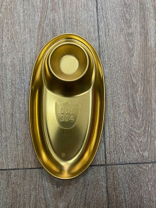 Dĩa Oval Hàn Quốc Inox 304 Cao cấp Sang trọng ( Mạ Vàng) Size Lớn Dài 27cm