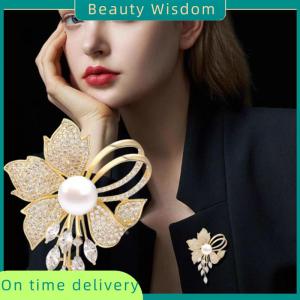 Beauty Wisdom Fashion Rhinestone Flowers Imitation Brooches For Women Clothing Coat Jewelry Accessries Gifts