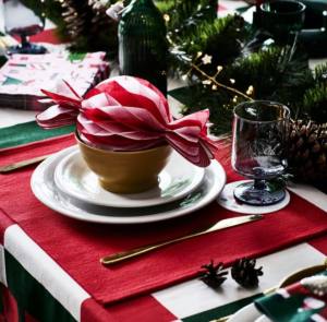 CC 2in1 Reversible RED and Plaid Christmas Placemat - made of fabric 2in1 placemat 1 place mat - 2 looks - made of excellent fabric - reversible - decorative - excellent quality - excllent quality - fabric from abroad - classy and elegant - for christm