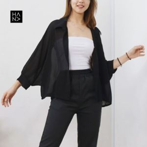 Toply Shop BISA COD New Outer Basic Oversize Qween Bahan Babydoll Import Fit to XL XXL
