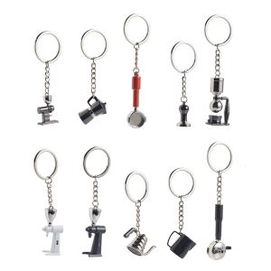 Thực tế nguồn cung cấp cà phê Keychain thu nhỏ Espresso túi phụ kiện mặt dây chuyền thời trang Keyring trang trí cho những người đam mê